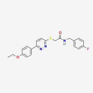 molecular formula C21H20FN3O2S B2948802 2-((6-(4-ethoxyphenyl)pyridazin-3-yl)thio)-N-(4-fluorobenzyl)acetamide CAS No. 872689-17-3
