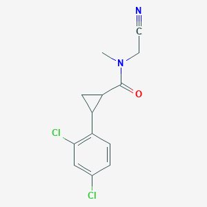 molecular formula C13H12Cl2N2O B2948819 N-(Cyanomethyl)-2-(2,4-dichlorophenyl)-N-methylcyclopropane-1-carboxamide CAS No. 1423720-46-0