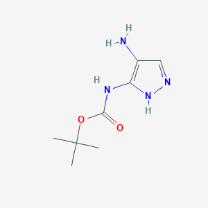 molecular formula C8H14N4O2 B2948832 tert-butyl (4-amino-1H-pyrazol-3-yl)carbamate CAS No. 1218792-69-8