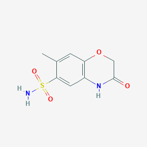 molecular formula C9H10N2O4S B2948845 7-methyl-3-oxo-3,4-dihydro-2H-1,4-benzoxazine-6-sulfonamide CAS No. 864544-84-3