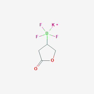 molecular formula C4H5BF3KO2 B2948852 Potassium;trifluoro-(5-oxooxolan-3-yl)boranuide CAS No. 1326317-69-4