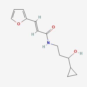 molecular formula C13H17NO3 B2948853 (2E)-N-(3-cyclopropyl-3-hydroxypropyl)-3-(furan-2-yl)prop-2-enamide CAS No. 1396891-39-6