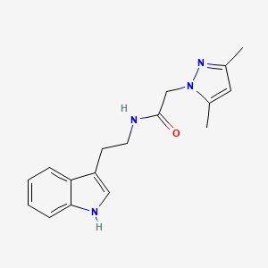 molecular formula C17H20N4O B2948854 2-(3,5-dimethyl-1H-pyrazol-1-yl)-N-[2-(1H-indol-3-yl)ethyl]acetamide CAS No. 956819-17-3