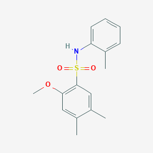 molecular formula C16H19NO3S B2948859 2-methoxy-4,5-dimethyl-N-(2-methylphenyl)benzene-1-sulfonamide CAS No. 2361731-97-5