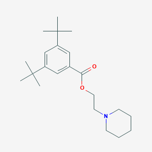 molecular formula C22H35NO2 B294888 2-(piperidin-1-yl)ethyl 3,5-di-tert-butylbenzoate 