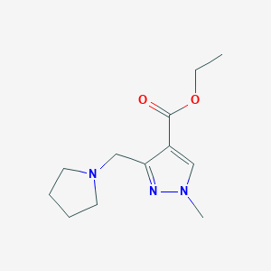 molecular formula C12H19N3O2 B2948886 Ethyl 1-methyl-3-(pyrrolidin-1-ylmethyl)-1h-pyrazole-4-carboxylate CAS No. 1975117-67-9