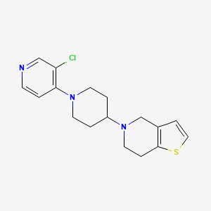 B2948902 5-[1-(3-Chloropyridin-4-yl)piperidin-4-yl]-6,7-dihydro-4H-thieno[3,2-c]pyridine CAS No. 2379975-37-6