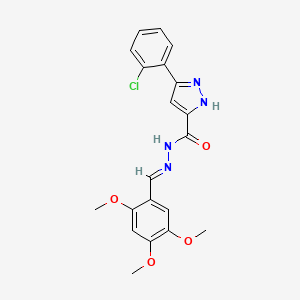 B2948909 3-(2-chlorophenyl)-N'-[(E)-(2,4,5-trimethoxyphenyl)methylidene]-1H-pyrazole-5-carbohydrazide CAS No. 403650-10-2