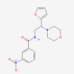 molecular formula C17H19N3O5 B2948980 N-(2-(furan-2-yl)-2-morpholinoethyl)-3-nitrobenzamide CAS No. 877630-87-0