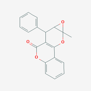 molecular formula C19H14O4 B029490 rac-2-Methyl-2,3-epoxy-4-phenyl-4H-pyrano[3,2-c]benzopyran-5-one CAS No. 1217816-92-6