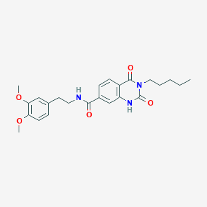 molecular formula C24H29N3O5 B2949004 N-[2-(3,4-dimethoxyphenyl)ethyl]-2,4-dioxo-3-pentyl-1,2,3,4-tetrahydroquinazoline-7-carboxamide CAS No. 892263-66-0