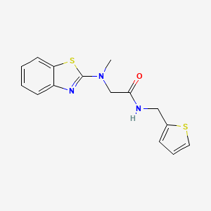 2-(benzo[d]thiazol-2-yl(methyl)amino)-N-(thiophen-2-ylmethyl)acetamide