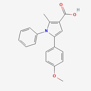 5-(4-Methoxyphenyl)-2-methyl-1-phenylpyrrole-3-carboxylic acid