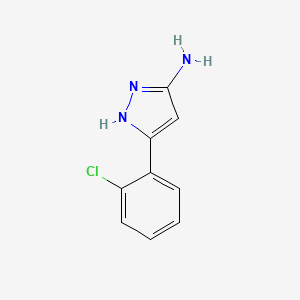 molecular formula C9H8ClN3 B2949092 5-(2-chlorophenyl)-1H-pyrazol-3-amine CAS No. 1031791-02-2; 126520-01-2