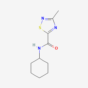 molecular formula C10H15N3OS B2949093 N-cyclohexyl-3-methyl-1,2,4-thiadiazole-5-carboxamide CAS No. 1448050-16-5
