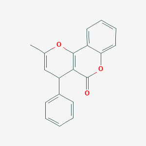 molecular formula C19H14O3 B029491 rac-2-Methyl-4-phenyl-4H-pyrano[3,2-c]benzopyran-5-one CAS No. 15151-14-1