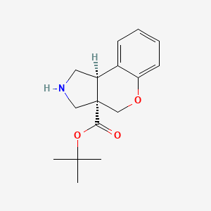 molecular formula C16H21NO3 B2949118 Tert-butyl (3aS,9bS)-2,3,4,9b-tetrahydro-1H-chromeno[3,4-c]pyrrole-3a-carboxylate CAS No. 2155840-04-1