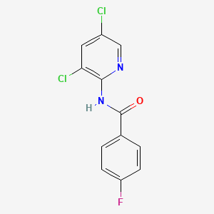 molecular formula C12H7Cl2FN2O B2949125 Benzamide,n-(3,5-dichloro-2-pyridinyl)-4-fluoro- CAS No. 80269-83-6
