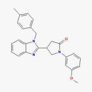 1-(3-methoxyphenyl)-4-[1-(4-methylbenzyl)-1H-benzimidazol-2-yl]pyrrolidin-2-one