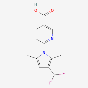 6-[3-(Difluoromethyl)-2,5-dimethylpyrrol-1-yl]pyridine-3-carboxylic acid