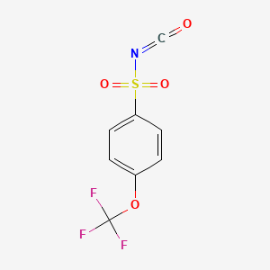 molecular formula C8H4F3NO4S B2949170 4-(Trifluoromethoxy)benzene-1-sulfonyl isocyanate CAS No. 2135511-82-7