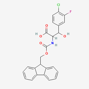 3-(4-Chloro-3-fluorophenyl)-2-(9H-fluoren-9-ylmethoxycarbonylamino)-3-hydroxypropanoic acid