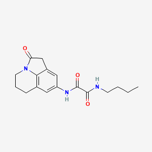 molecular formula C17H21N3O3 B2949175 N-butyl-N'-{2-oxo-1-azatricyclo[6.3.1.0^{4,12}]dodeca-4,6,8(12)-trien-6-yl}ethanediamide CAS No. 898454-67-6