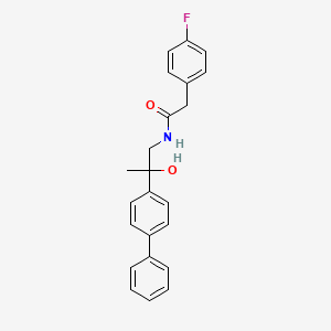 N-(2-([1,1'-biphenyl]-4-yl)-2-hydroxypropyl)-2-(4-fluorophenyl)acetamide