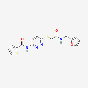 N-(6-((2-((furan-2-ylmethyl)amino)-2-oxoethyl)thio)pyridazin-3-yl)thiophene-2-carboxamide