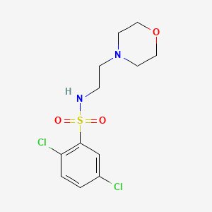 molecular formula C12H16Cl2N2O3S B2949187 ((2,5-Dichlorophenyl)sulfonyl)(2-morpholin-4-ylethyl)amine CAS No. 349403-14-1