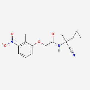 molecular formula C15H17N3O4 B2949210 N-(1-cyano-1-cyclopropylethyl)-2-(2-methyl-3-nitrophenoxy)acetamide CAS No. 1222980-06-4