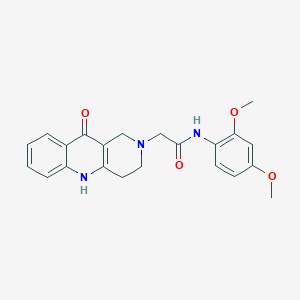 molecular formula C22H23N3O4 B2949226 N-(2,4-dimethoxyphenyl)-2-(10-oxo-3,4-dihydrobenzo[b][1,6]naphthyridin-2(1H,5H,10H)-yl)acetamide CAS No. 1251611-81-0