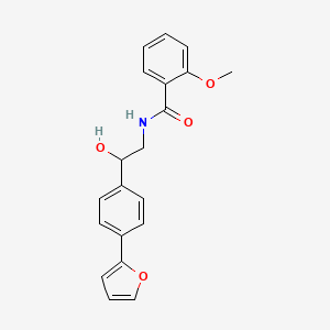 molecular formula C20H19NO4 B2949260 N-{2-[4-(furan-2-yl)phenyl]-2-hydroxyethyl}-2-methoxybenzamide CAS No. 2097888-75-8