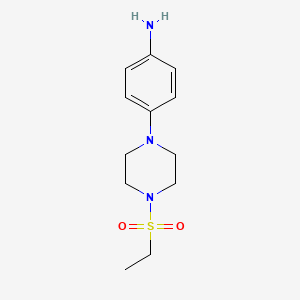 molecular formula C12H19N3O2S B2949299 4-[4-(ethanesulfonyl)piperazin-1-yl]aniline CAS No. 611400-14-7