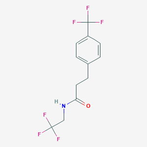 molecular formula C12H11F6NO B2949378 N-(2,2,2-Trifluoroethyl)-3-[4-(trifluoromethyl)phenyl]propanamide CAS No. 2329326-91-0