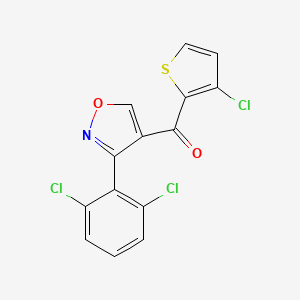 molecular formula C14H6Cl3NO2S B2949451 (3-Chloro-2-thienyl)[3-(2,6-dichlorophenyl)-4-isoxazolyl]methanone CAS No. 339012-84-9