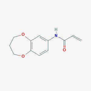 molecular formula C12H13NO3 B2949461 N-(3,4-dihydro-2H-1,5-benzodioxepin-7-yl)prop-2-enamide CAS No. 303129-63-7