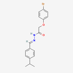 molecular formula C18H19BrN2O2 B2949477 (E)-2-(4-bromophenoxy)-N'-(4-isopropylbenzylidene)acetohydrazide CAS No. 330672-04-3