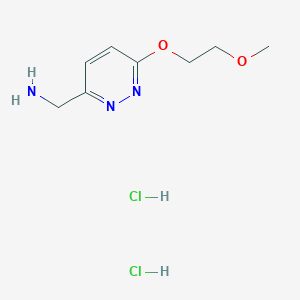 molecular formula C8H15Cl2N3O2 B2949511 [6-(2-Methoxyethoxy)pyridazin-3-yl]methanamine dihydrochloride CAS No. 1909312-48-6