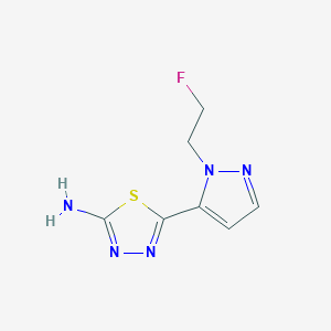 5-[2-(2-Fluoroethyl)pyrazol-3-yl]-1,3,4-thiadiazol-2-amine