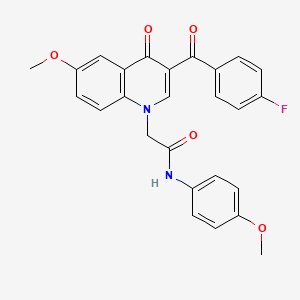2-[3-(4-fluorobenzoyl)-6-methoxy-4-oxoquinolin-1-yl]-N-(4-methoxyphenyl)acetamide