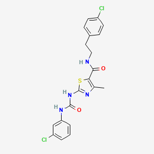 N-(4-chlorophenethyl)-2-(3-(3-chlorophenyl)ureido)-4-methylthiazole-5-carboxamide