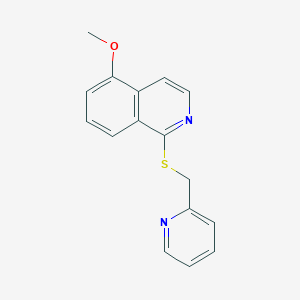 5-Methoxy-1-((pyridin-2-ylmethyl)thio)isoquinoline