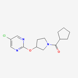 (3-((5-Chloropyrimidin-2-yl)oxy)pyrrolidin-1-yl)(cyclopentyl)methanone