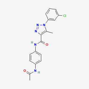 N-(4-acetamidophenyl)-1-(3-chlorophenyl)-5-methyltriazole-4-carboxamide