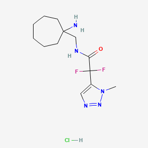 N-[(1-Aminocycloheptyl)methyl]-2,2-difluoro-2-(3-methyltriazol-4-yl)acetamide;hydrochloride