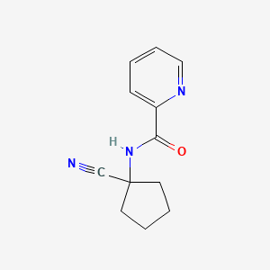 molecular formula C12H13N3O B2949641 N-(1-cyanocyclopentyl)pyridine-2-carboxamide CAS No. 1250590-66-9