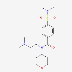 molecular formula C18H29N3O4S B2949692 N-[2-(dimethylamino)ethyl]-4-(dimethylsulfamoyl)-N-(oxan-4-yl)benzamide CAS No. 1798543-00-6