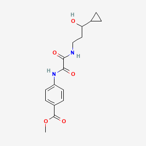 molecular formula C16H20N2O5 B2949727 methyl 4-{[(3-cyclopropyl-3-hydroxypropyl)carbamoyl]formamido}benzoate CAS No. 1396871-67-2