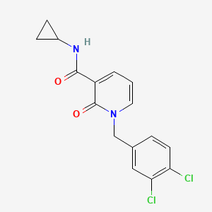 molecular formula C16H14Cl2N2O2 B2949745 N-cyclopropyl-1-[(3,4-dichlorophenyl)methyl]-2-oxopyridine-3-carboxamide CAS No. 338783-55-4